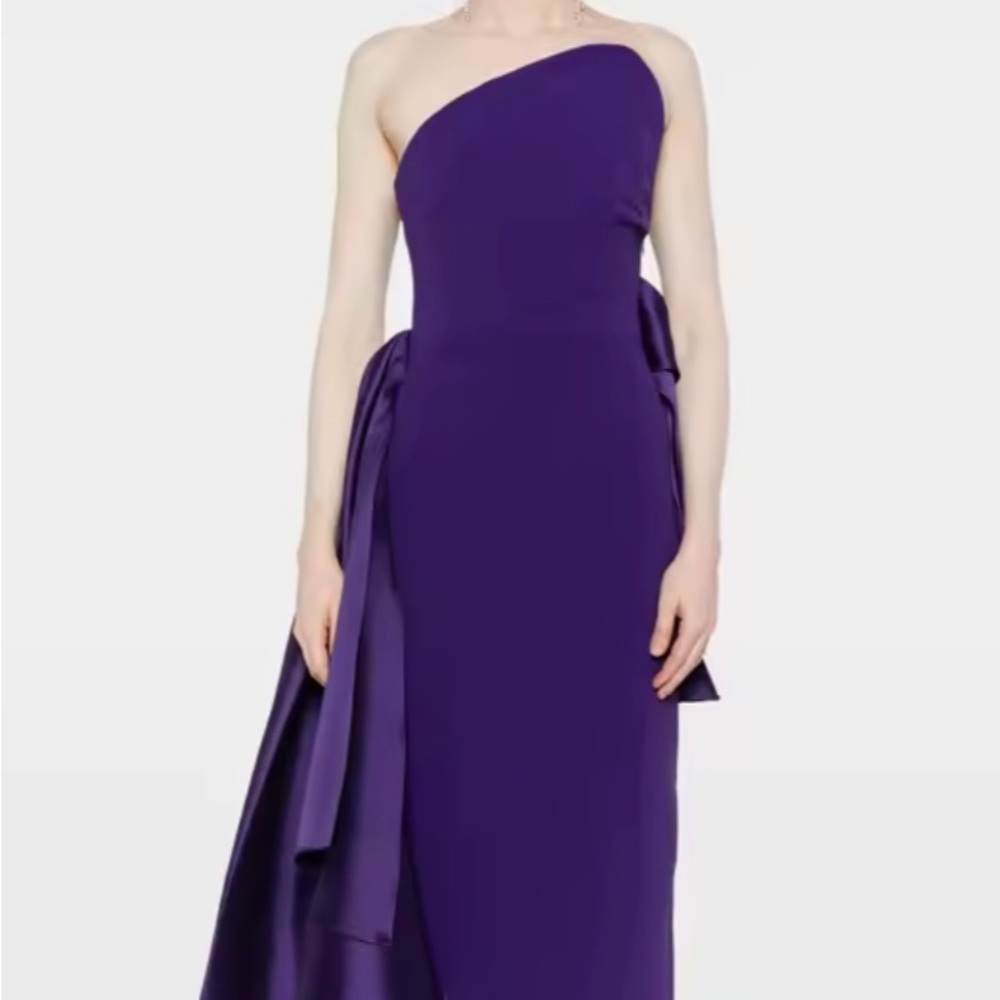 Solace London One-Shoulder Dress in Rich Purple